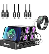 Fastest Charging Station with QC Quick Charge 3.0, COSOOS 63W 12A 6-Port USB Charging Station for...
