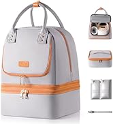 NCVI Breast Pump Bag with Ice Pack – Double Layer Removable Pump Bag for Medela & Spectra S1/S2, ...