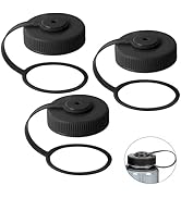 TonGass 3-Pack Water Bottle Lid Compatible with 32oz Wide Mouth Water Bottle Replacement Cap for ...