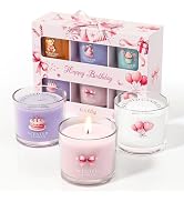 CHILLFLAME Birthday Candles, Scented Candles Gift Set for Stress Relief, 6 Votive Candles for Wom...