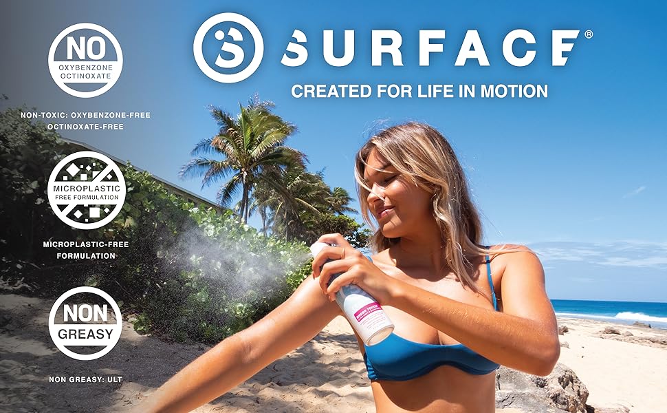 surface sunscreen sun face sunscreen body lotion spray mineral zinc spf 30 50 70 lip balm active