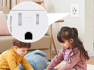 usb c outlet Tamper Resistant