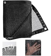Cliselda 30% Black Shade Cloth for Garden, 6 x 20ft UV Resistant Mesh Tarp with Grommets, Durable...