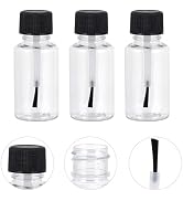 4Pcs 20ml Empty Refillable Nail Polish Bottles Transparent plastic Nail Varnish Bottles Container...