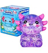 Axolotl Squishy Stress Ball, Soft TPR Slow Rising Squeeze Toy, Cute Axolotl Fidget Toy for Stress...