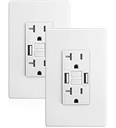 SURAIELEC GFCI Outlet with Dual USB-A Ports, UEGU04A02