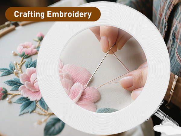 magnifying lamp with clamp workbench magnifying glass with light crafting embroidery magnifier