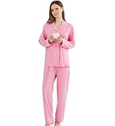RONGTAI Womens Pajama Sets Cotton Comfy Cool Feeling Pajama Set Long Sleeve Sleepwear 2 Pcs Pjs N...