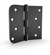 goldenwarm 3 Pack 4in Oil Rubbed Bronze Door Hinges Interior Door Hinges 4 x 4 Inch with Square &...
