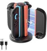 AceGamer 4-in-1 Charging Dock for Nintendo Switch 2 Joy-Con in Any Direction, 4-Port Magnetic Cha...