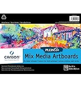 Canson Plein Air Mix Media Art Board Pad for Watercolor, Acrylic, Pens and Pencils, 9 x 12 Inch, ...