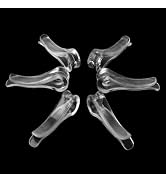 Galepromot 100Pcs Transparent U Shaped Plastic Alligator Clips for Clothes, Ties, Socks, Pants, L...