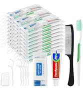 HAIFOTRVA 30 Set Personal Care Travel Toiletries Sets Bulk,7-in-1 Disposable Toothbrushes with To...
