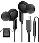 USB C Headphones, Type C Earphones for Samsung S24/ S24 Plus/ S24 Ultra Wired Earbuds with Microp...