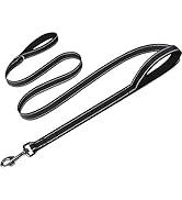 Heavy Duty Dog Leash, 6 FT Dog Leash, BOOEUDI Strong Dog Leash 2 Comfortable Padded Handles, Traf...