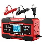 Car Battery Charger 10-Amp 12V/24V Smart Battery Maintainer Trickle Charger | Fully Automatic Bat...