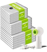 VACKFOX 18 Pack Travel Vacuum Bags for Clothing with Electric Pump,Vacuum Travel Bags,Compression...
