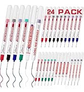 LYXMYGS 24 PCS Long Head Deep Hole Marker Pens,20mm Long Nib Marker, Longs Nose Markers, Waterpro...