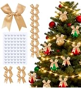 TIMESEEK 60Pcs Gift Wrap Bows, 3.3" Dark Gold Satin Twist Tie Bows for Gift Wrapping, Versatile D...
