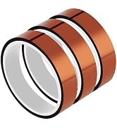 Viaky 4/5''x108ft High Temp Tapes Polyimide Film Adhesive Tape Multi-Sized Heat High Temperature ...