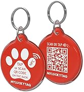 MYLUCKYTAG NFC & QR Code Smart Pet ID Tag Personalized Dog Cat Tag, Online Pet Profile, Pet Locat...