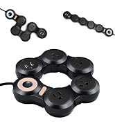 Deformation Power Cord for Large Plug Charger Socket -Flat Plug Power Strip with 2 USB Ports and ...