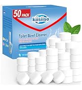 KIISIISO Toilet Bowl Cleaner Tablets 50 PACK, Automatic Bleach Toilet Tank Cleaners, Bathroom Lon...