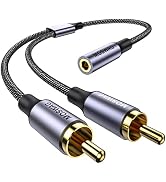 MOSWAG 3.5mm Female to 2RCA Male Stereo Audio Cable Compatible with Phone Pod Pad MP3 Tablet Comp...
