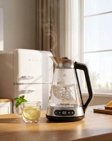 1.5L glass kettle