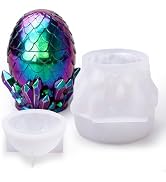 LET'S RESIN Dragon Egg Resin Molds, Large Resin Jar Resin Epoxy Molds with Lid and Crystal Cluste...