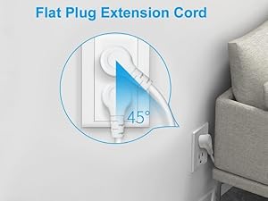Flat Plug Extension Cord