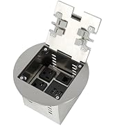 Recessed Circular Floor Outlet Kit 20 Amp Round Hidden Floor Socket Stainless Steel Waterproof El...