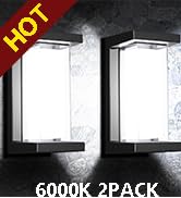 LEDMO Outdoor Wall Lights 18W Exterior Modern Wall Mount Light with 6000K 1800LM LED Bead IP65 Wa...