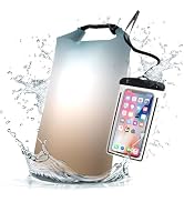 Cliduli Waterproof Dry Bag,Roll Top Teal Beige Ombre Waterproof Backpack 5L/10L/20L Floating and ...