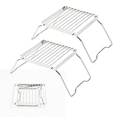 Folding Campfire Grill, 304 Stainless Steel Portable Campfire Grill Grate Small Camping Campfire ...