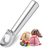 Pimoys 1.5oz Ice Cream Scoop 7 inches Nonstick Anti-Freeze Metal Ice Cream Scooper Spoon One Piec...