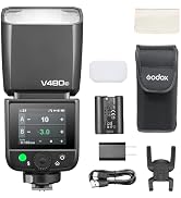 Godox V480-C Flash for Canon, GN50 High Output, Touchscreen Control, USB-C Charging, 1.7s Fast Re...
