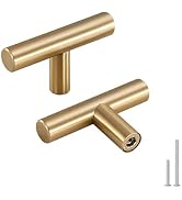 Goldenwarm 10 Pack Champagne Bronze Cabinet Knobs, T-Bar Handles, 2 Inch | Champagne Bronze Cabin...