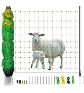 Electric Fence Netting, 42.5" H x 164' L, Portable Livestock Nets Mesh for Hog, Dogs, Deer, Goats...