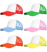 Haakong 6 Pack Trucker Hat Bulk Mesh Cap for Women Men Adjustable Blank Hats for DIY Sports Outdoor