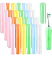 HOFASON 24PCS Large Travel Toothbrush Holders Covers in Bulk 8x1.2x0.8 inches, Kids Classroom Pla...