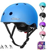Nattork Skateboard Helmet Protective Gear for Kids,Multi-Sport Scooter Helmet with Removable Line...