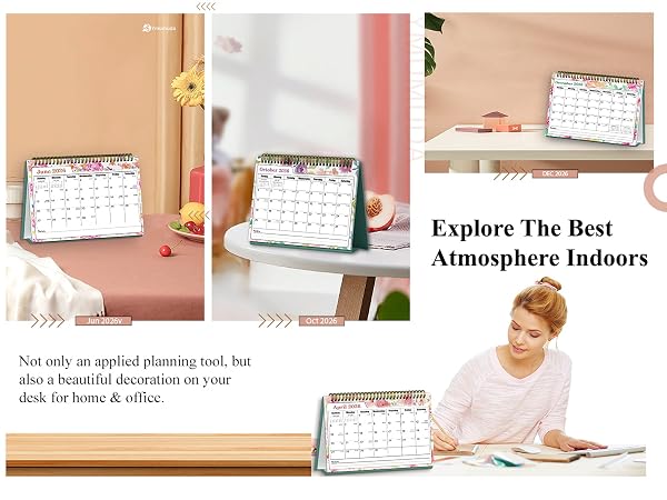 desk calendar 2026 standing flip desk calendar 2026-2027 calendar desktop calendar 2026 calendar