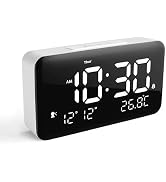 Rohome Talking Alarm Clock, LED Countdown Timer, Voice Telling Time Clock for Classroom Bathroom ...