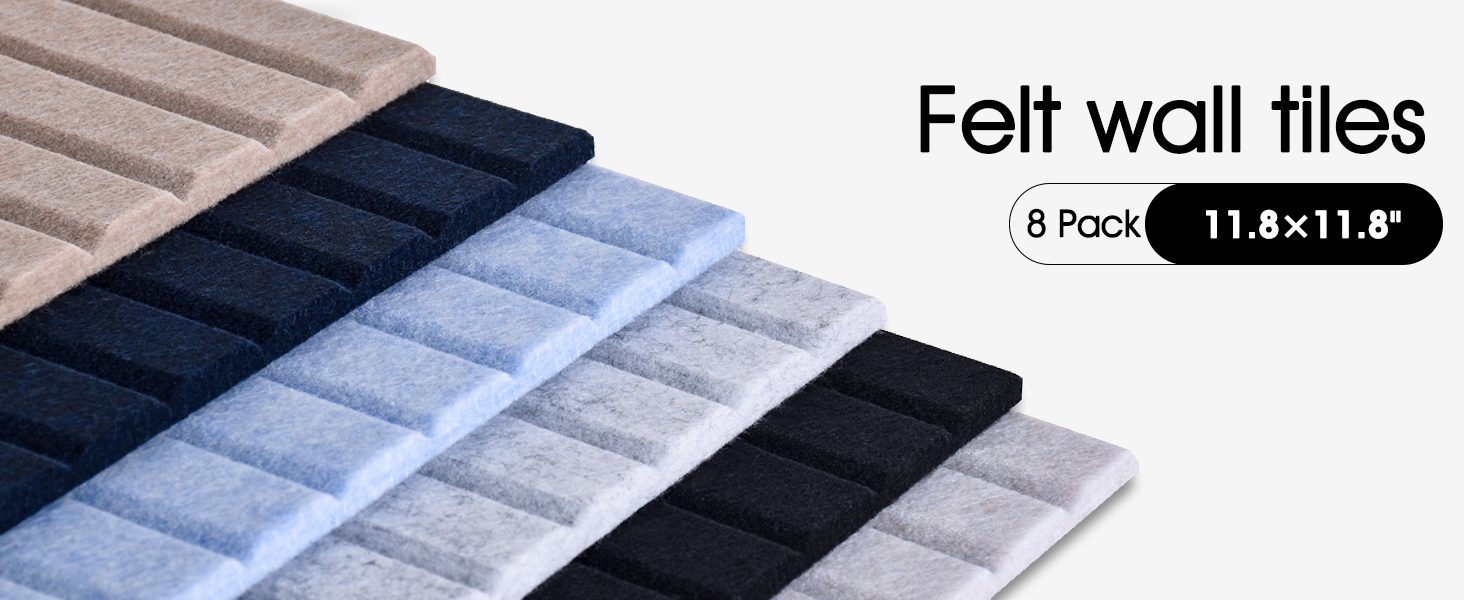 8 pack felt wall tiles