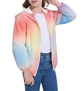 Zando Girls' Rain Jacket - Lightweight, Waterproof, Hooded - Girls' Outerwear - Ages 4-10