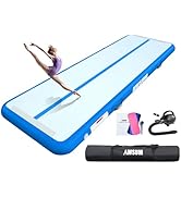 AWSUM Inflatable Gymnastics Mat 10ft/13ft/16ft/20ft/23ft Training mat 4/8 inches Thick tumbling m...