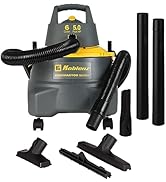 Koblenz Contractor Wet/Dry Vac, 6 Gallon Tip-Resistant Tank,5.0HP, Gray+Yellow (WD-6 C212)