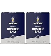 Morton Kosher Salt, Coarse, Ideal for Cooking & Baking, (48 oz / 3 lb), 2-Pack