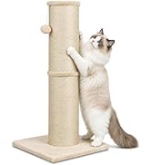 AGYM Sisal Cat Scratching Post for Indoor Cats & Kittens, 5.5" Diameter Heavy Duty Vertical Scrat...